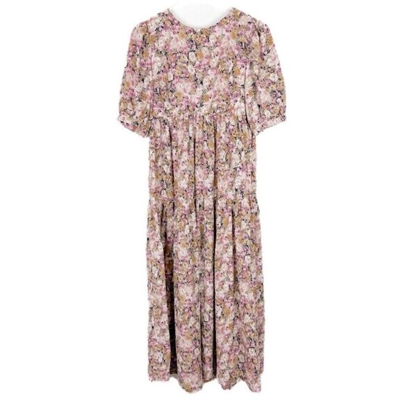 En Saison Jocelyn  Floral Open Back Tiered
Maxi Dress In Multi Size XS - Picture 5 of 8